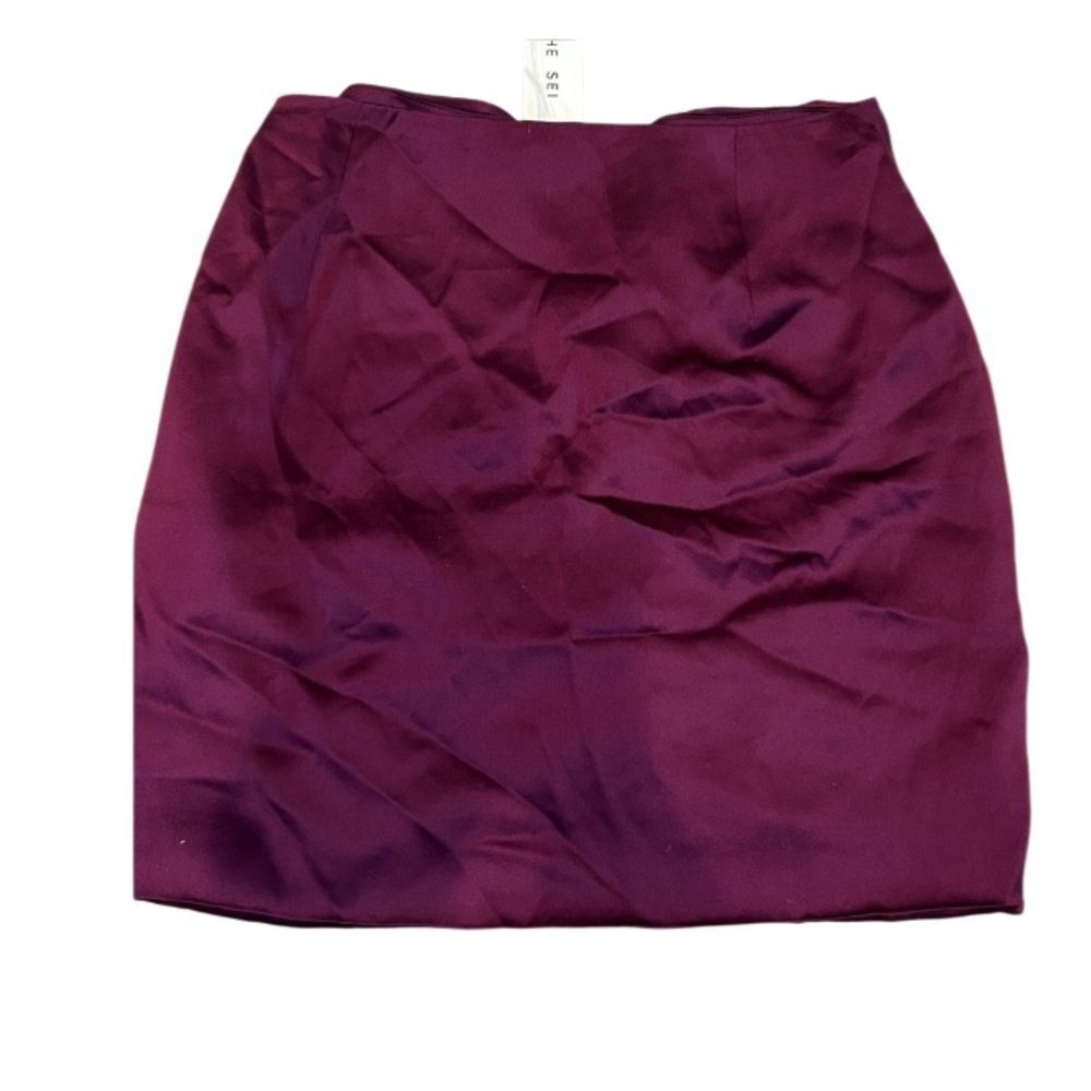 NEW! The SEI Purple center Ruched Skirt size 2 - Picture 2 of 8
